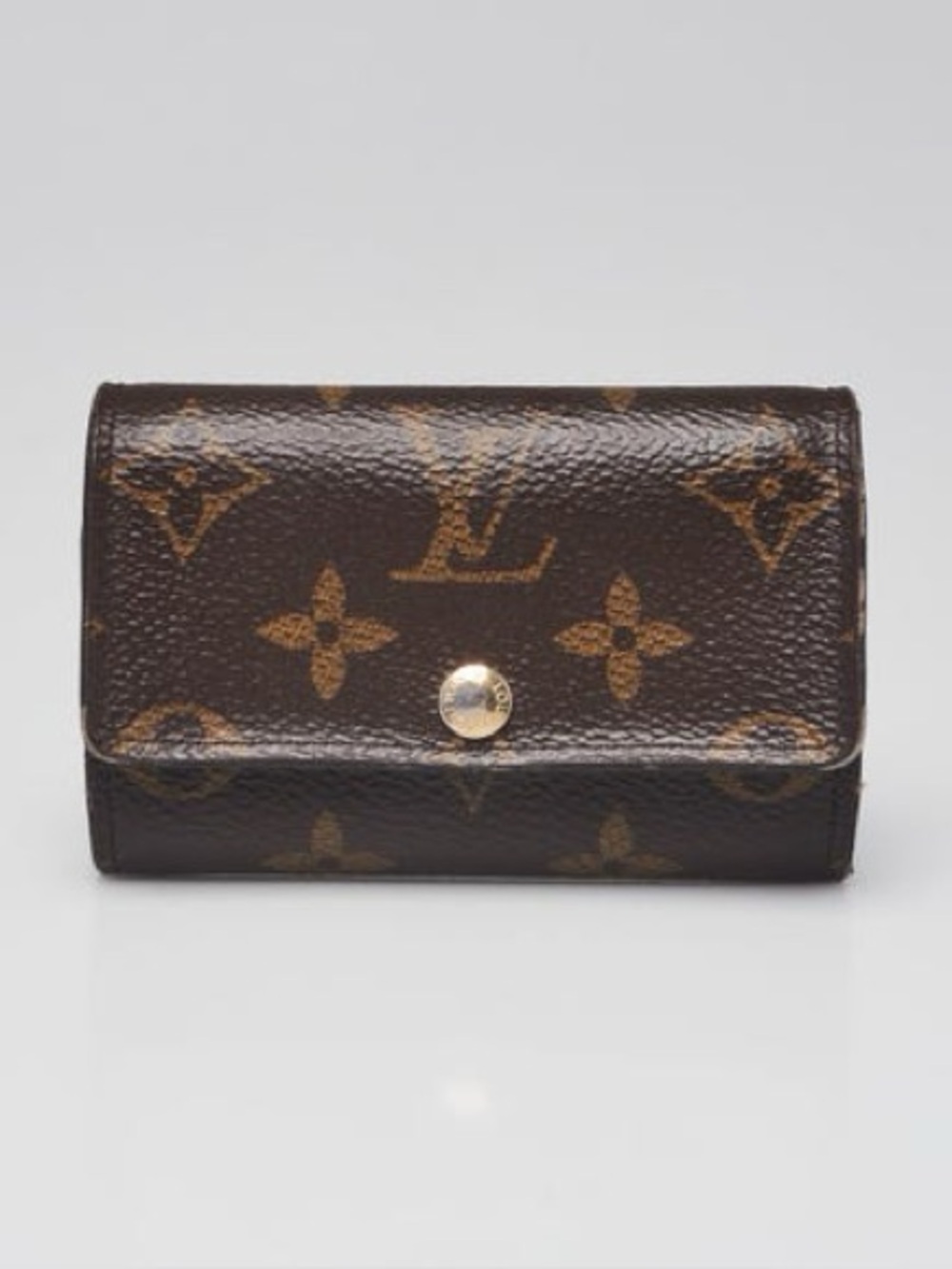 Louis Vuitton Monogram Porte Monnaie Plat Coin Case Wallet Brown Leather unisex - Picture 2 of 11
